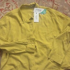 Calvin Klein Yellow Button-Up Shirt